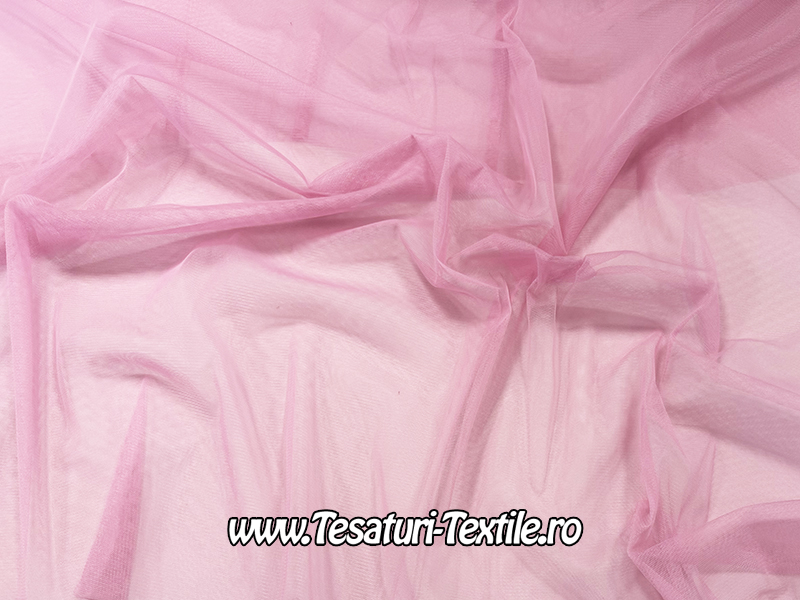 tiul elastic roz